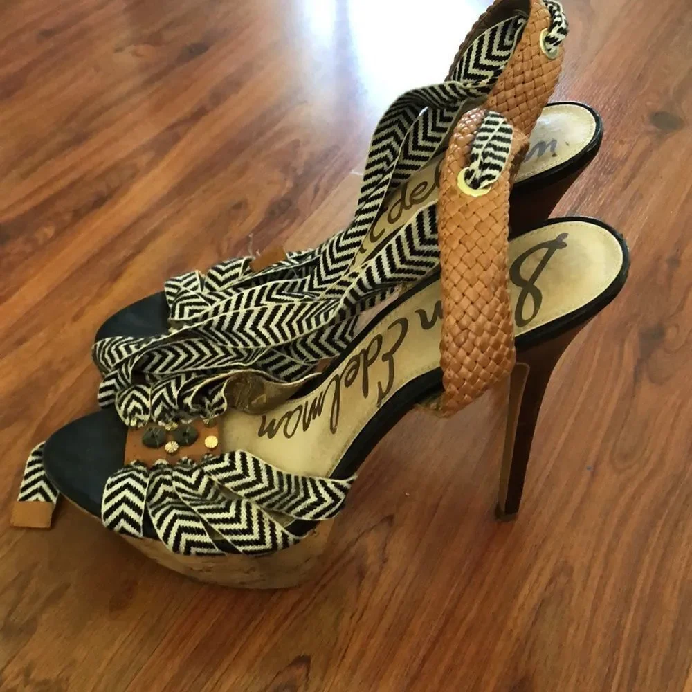 Sam Edelman high platform heels BoHo chic